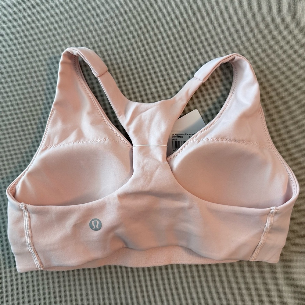 NWT Lululemon In Alignment Racerback Pink Sports Bra - Picture 4 of 4